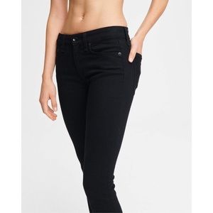 Rag & Bone Cate Mid-Rise Faded Black Skinny Jeans 23